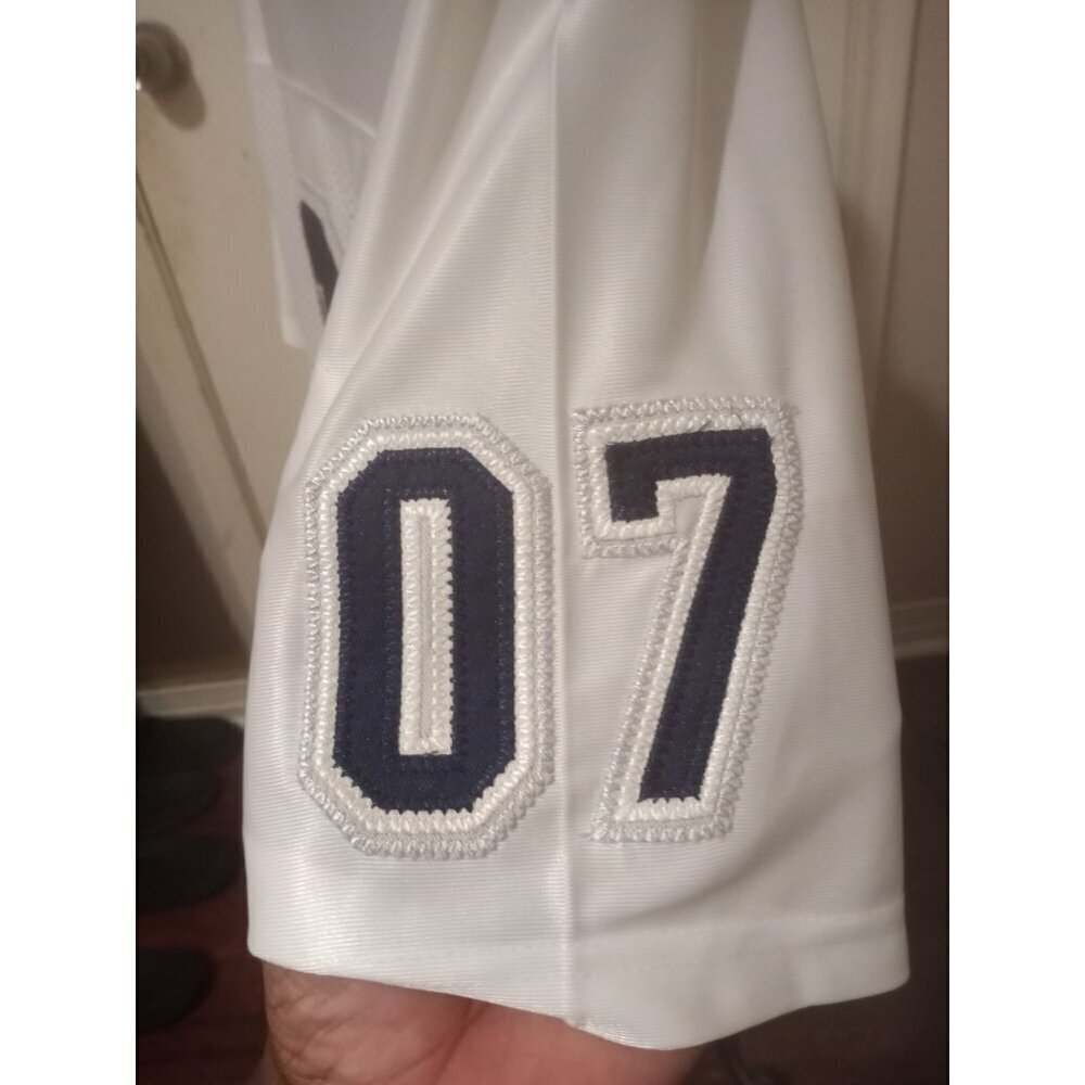 VINTAGE ATHLETIC WORKS MENS MEDIUM M WHITE EMBROIDERED #07 JERSEY - Picture 7 of 11